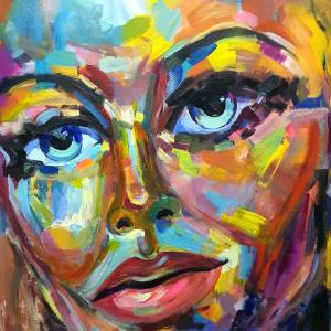 Coup de cœur. in the manner of David Hockney